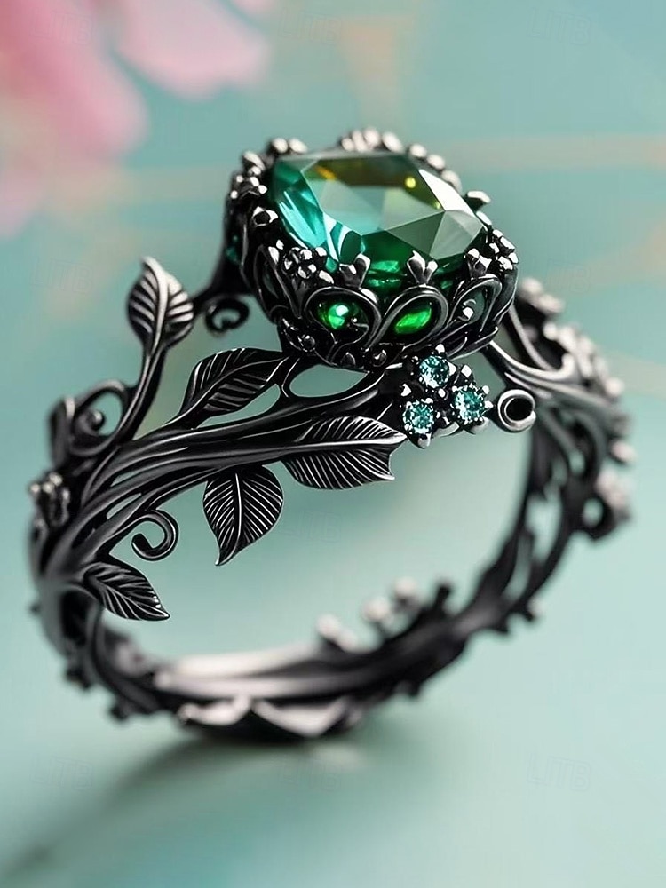 Damring i legering med ädelsten, bohemisk stil, finns i flera färger, elegant och snygg för speciella tillfällen och vardagsbruk 2026 - $7.99 –P7