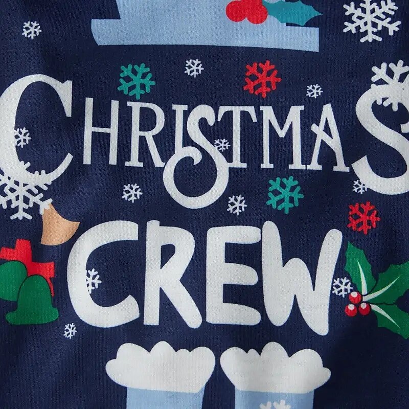 Οικογένεια Κοίτα Χριστούγεννα Χριστουγεννιάτικες οικογενειακές πιτζάμες Πυτζάμες Οικογενειακά σετ Γραφική Χιονονιφάδα Σπίτι Στάμπα Σκούρο μπλε Μακρυμάνικο Καθημερινά Αντιστοίχιση ρούχων 2025 - $22.99 –P7