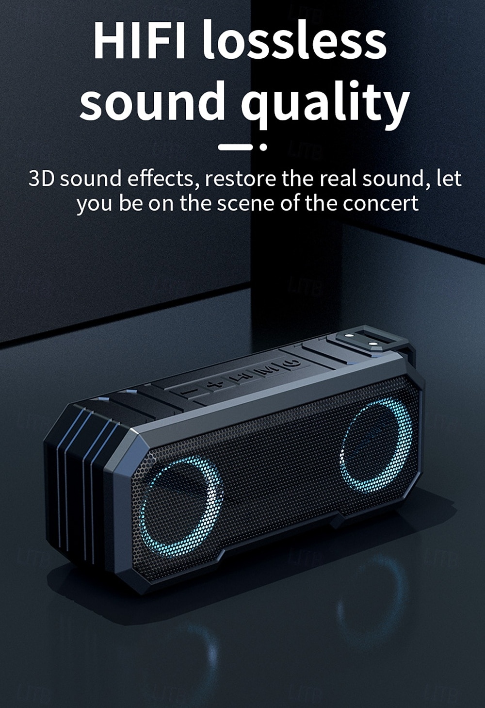 Portable Wireless Speaker High-power Subwoofer IPX6 Waterproof 7-color RGB Lighting and Dynamic Party Effects Long-lasting Battery Life Wireless Connection USB/SD/TF Card Input Valentine's Day Gift 2026 - $31.99 –P10