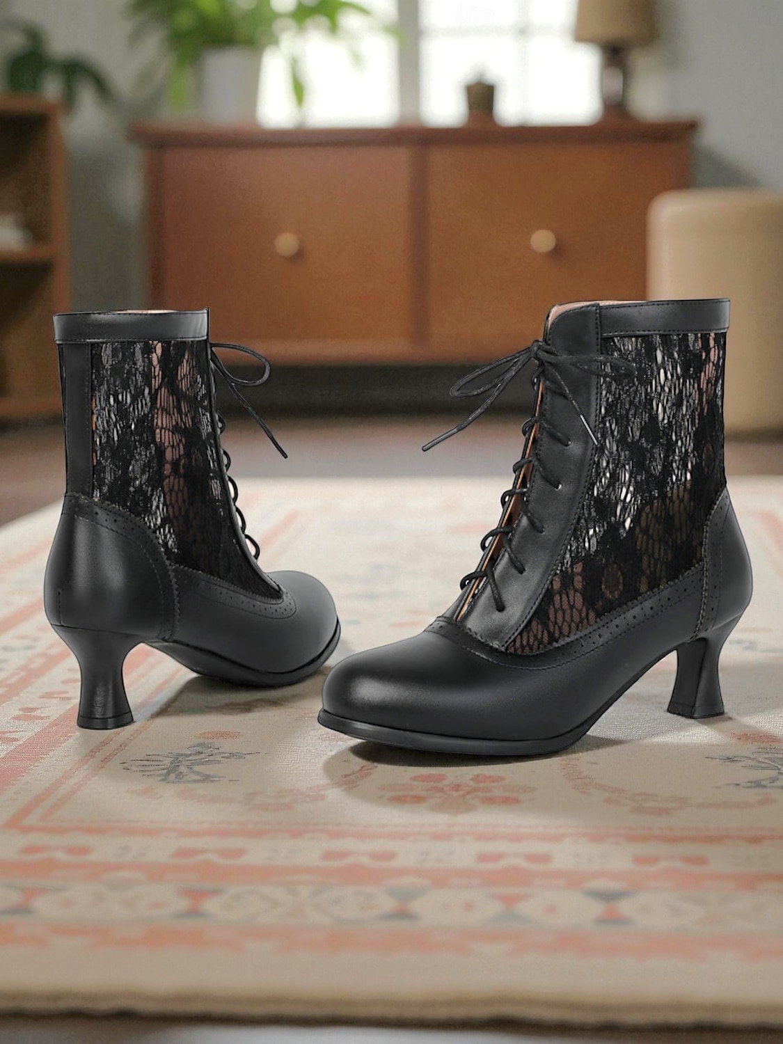 Ghete victoriene din dantelă albă pentru femei – pantofi eleganți vintage cu toc jos, cu șireturi, în stil eduardian și pentru nuntă, petrecere și mireasă, în stil vintage din anii 1920 2026 - $59.99 –P2