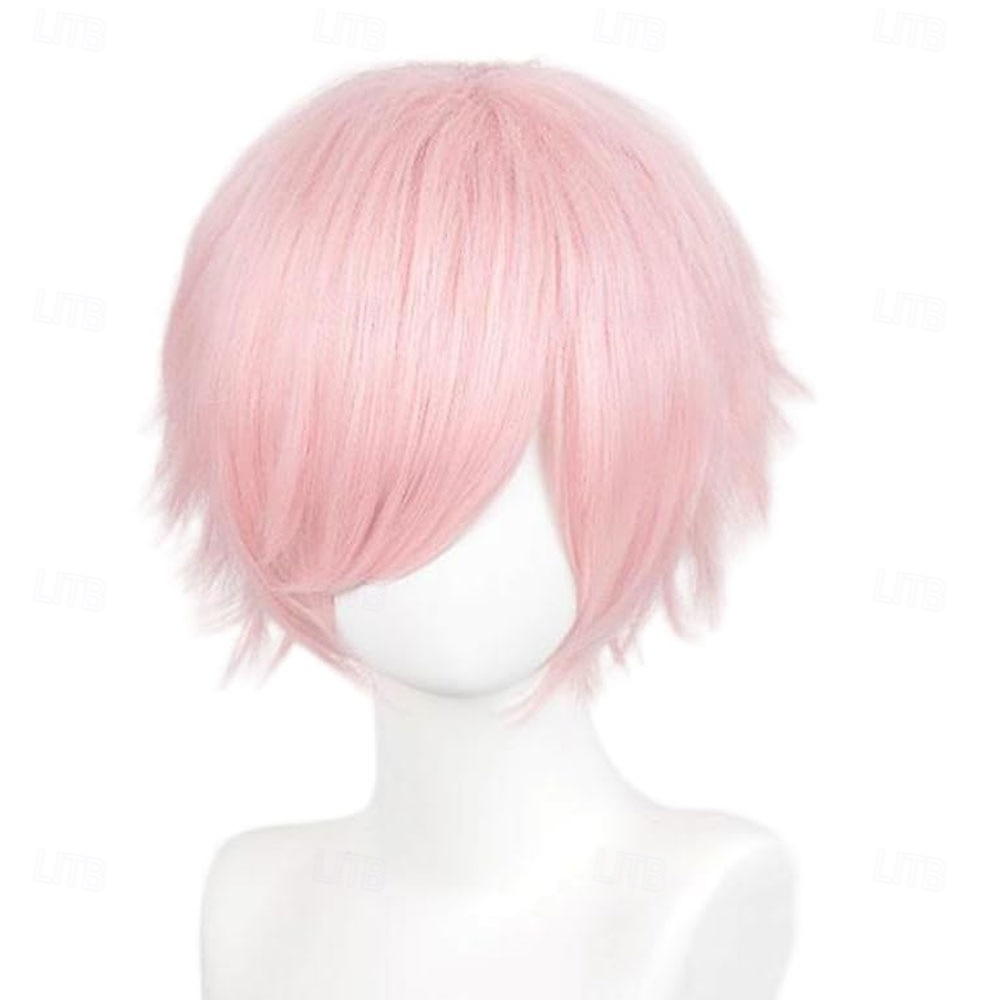 Karnevalová paruka 2026 Blonďatá Růžová Červená Volný Krátký Syntetická festivalová paruka Mardi Gras Průvod Cosplay kostýmy Vlasy pro Dámské 2026 - $21.99 –P10