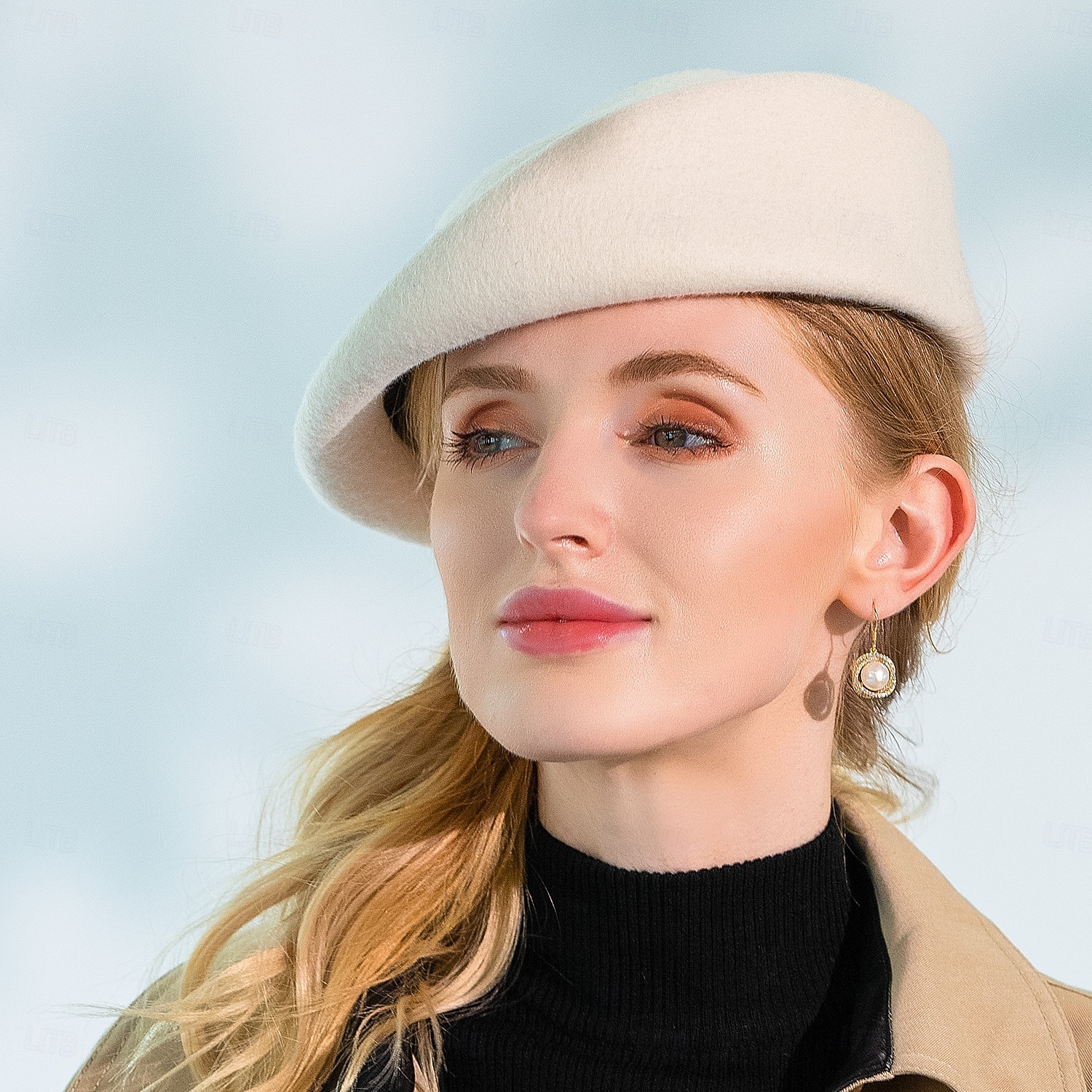 Sombreros 100% lana, boina, sombrero fedora, sombrero platillo, cóctel de boda, elegante tocado de tul de color puro. 2026 - $45.99 –P11
