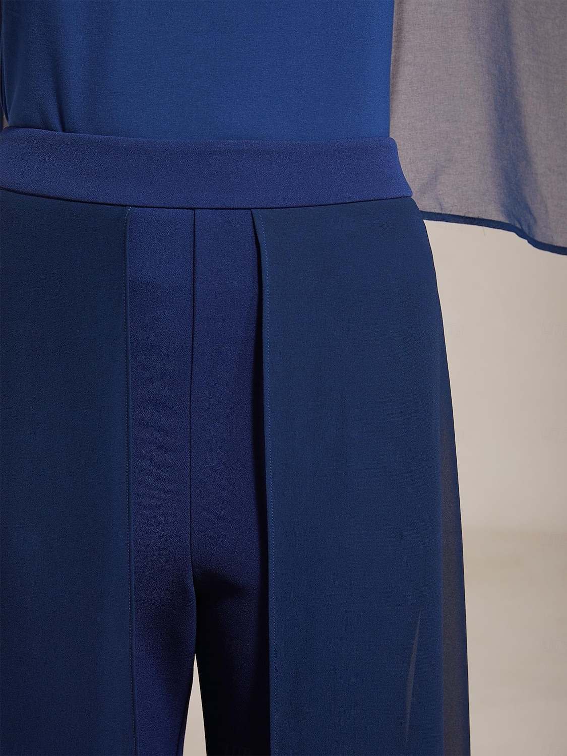 Top da donna in chiffon modal blu royal con scollo rotondo e maniche a mantella, elegante, alla moda, lussuoso, casual, per le vacanze, primavera, estate, autunno del 2026 a $79.99 –P10