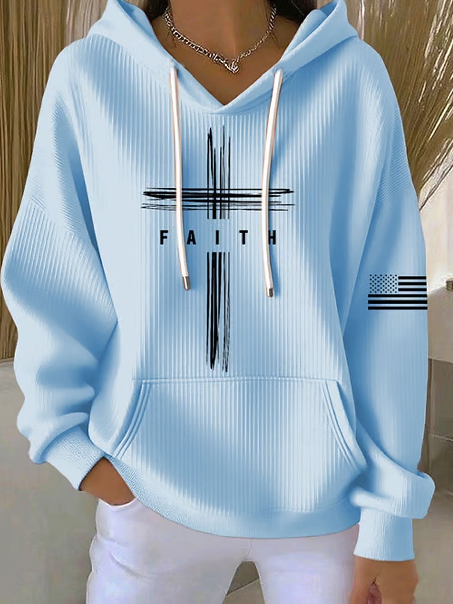 Per donna Felpa con cappuccio Grafico Lettera Casual Manica Lunga Con Cappuccio Top Regolari Casuale Abbigliamento Quotidiano Sportivo Blu Nero Rosa Rosso Autunno Inverno del 2026 a $35.99 –P3