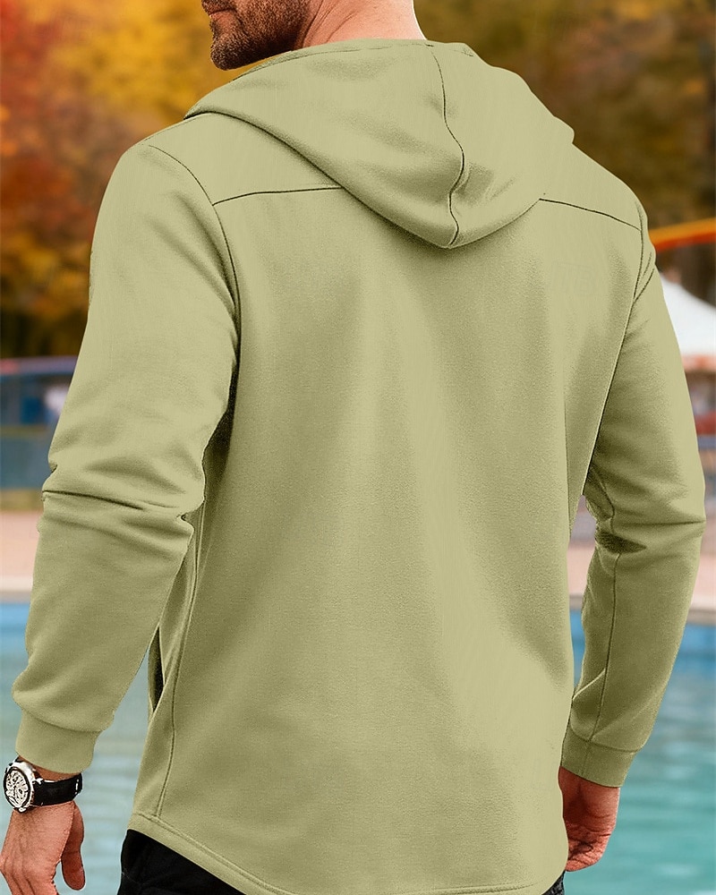 Per uomo Giacca Leggera Giacca Casual Giacca con Cappuccio All'aperto Quotidiano Doppiopetto Primavera Autunno Semplice Streetwear Quotidiano Con Cappuccio Regolare Blu Nero Verde chiaro Rosso Cachi del 2026 a $33.99 –P3