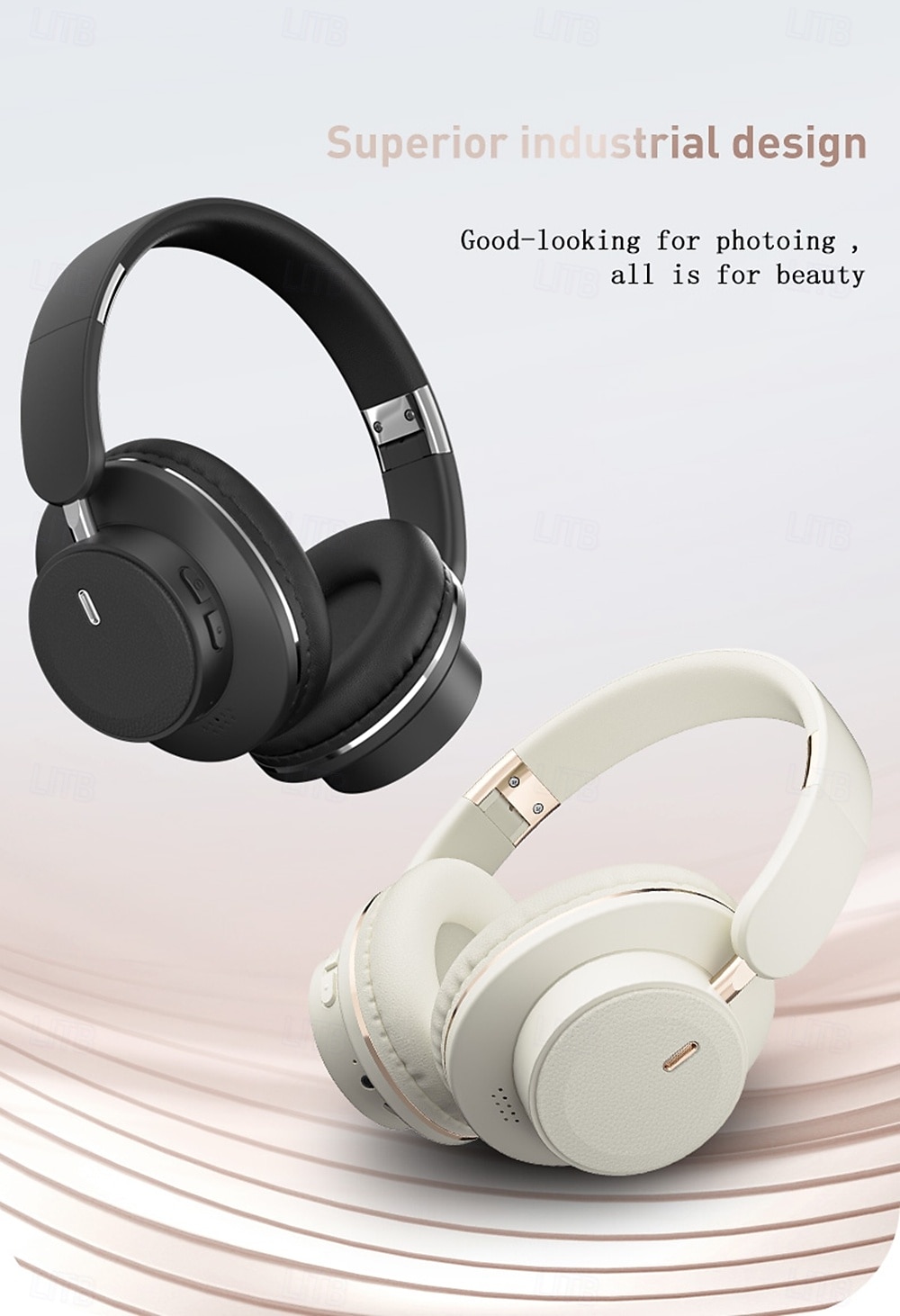 H9 2025 New  Wireless Earphones Equipped with 5.3 Chip Intelligent Noise Reduction Lower Loss More Stable Connection Game Mode Foldable Earphones Suitable for Travel Home Work Mobile Phones 2025 - $23.99 –P2