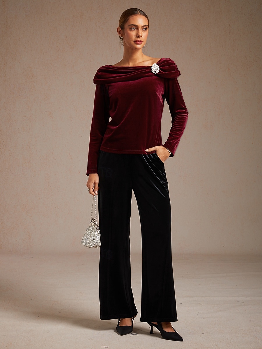 dress tops for christmas party Red Christmas Party Tops