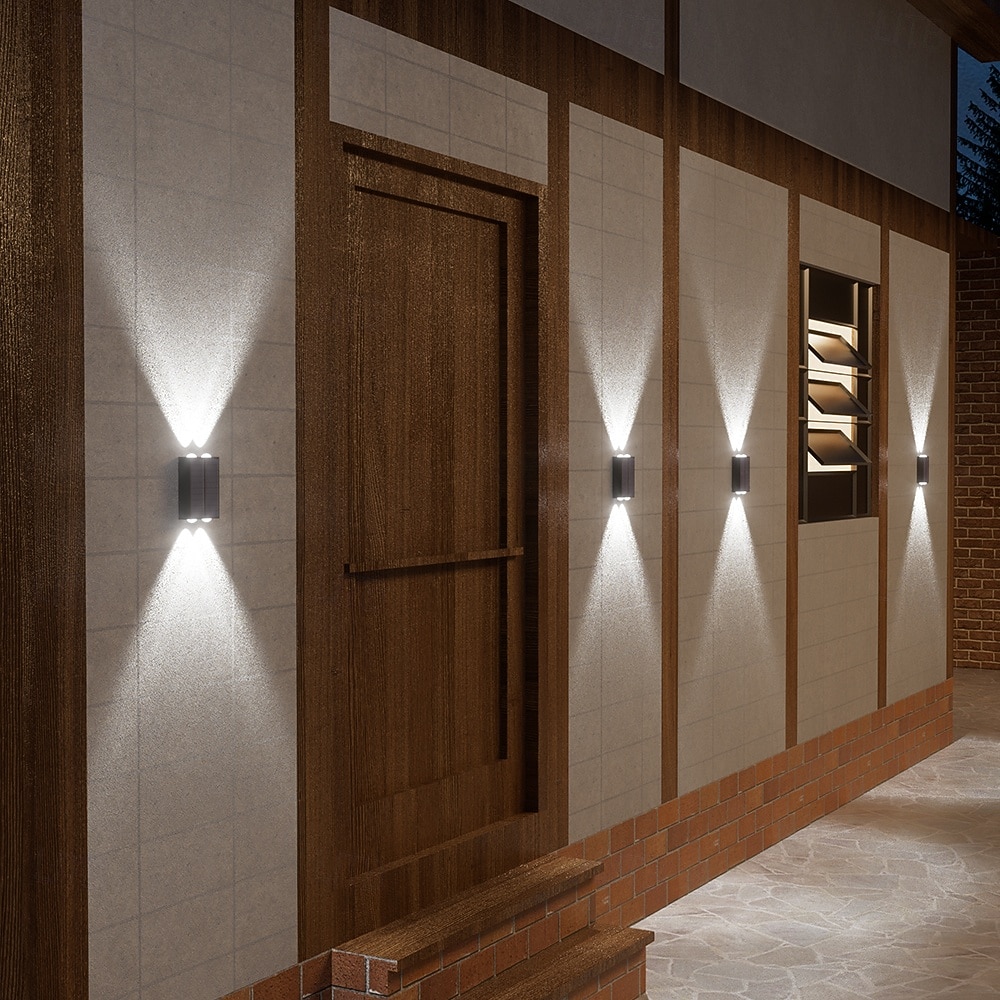 Conjunto de 4 luminárias solares de parede para exterior, à prova d'água, para pátio, jardim, varanda, cerca ou alpendre, ideais para decoração de Natal e feriados. de 2026 por $32.99 –P13