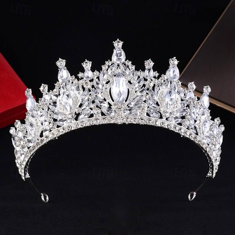 Crown Tiaras Hodepryd Legering Bryllup Bursdag Elegant søt stil Med Rhinsten Hodeplagg Hodeplagg 2025 - $14.99 –P1