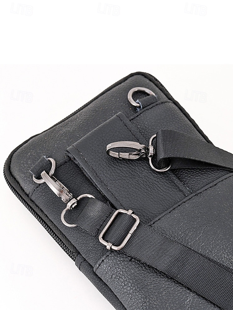 Herren-Umhängetasche und Gürteltasche aus echtem Leder – vielseitig einsetzbar, stilvolles Design, strapazierfähig, in verschiedenen Farben erhältlich, für Alltag und Reisen 2026 - $11.99 –P9