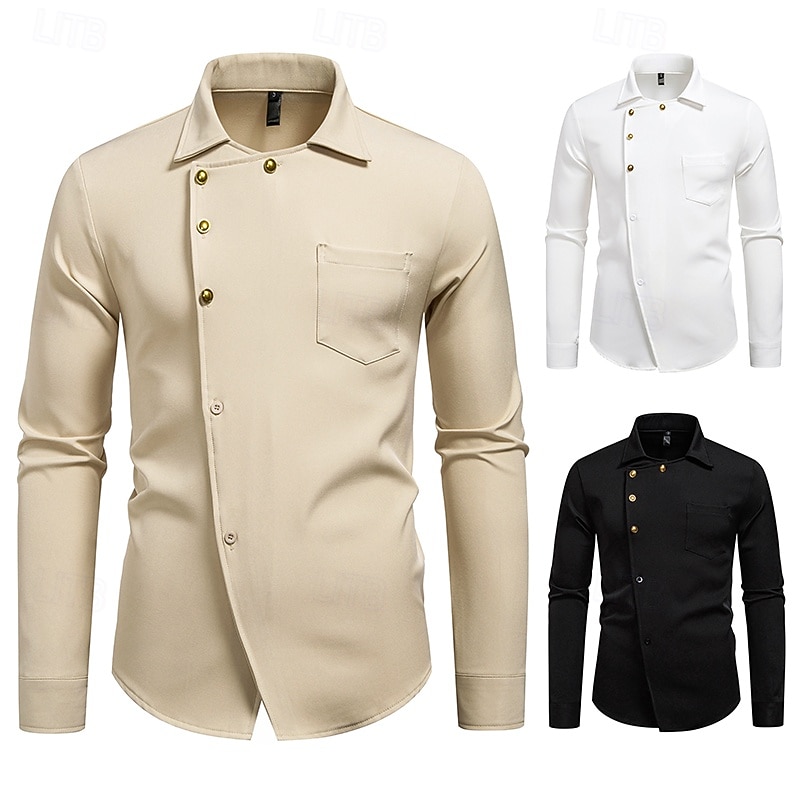 Anni Ruggenti Anni 1920 Retrò Vintage Blusa / Camicia Gangster Testimoni dello Sposo Slim Fit Costume Per uomo Mascherata Abbigliamento da sera Affari / Cerimonia / Matrimonio Addio al Nubilato Adulti del 2026 a $37.99 –P1
