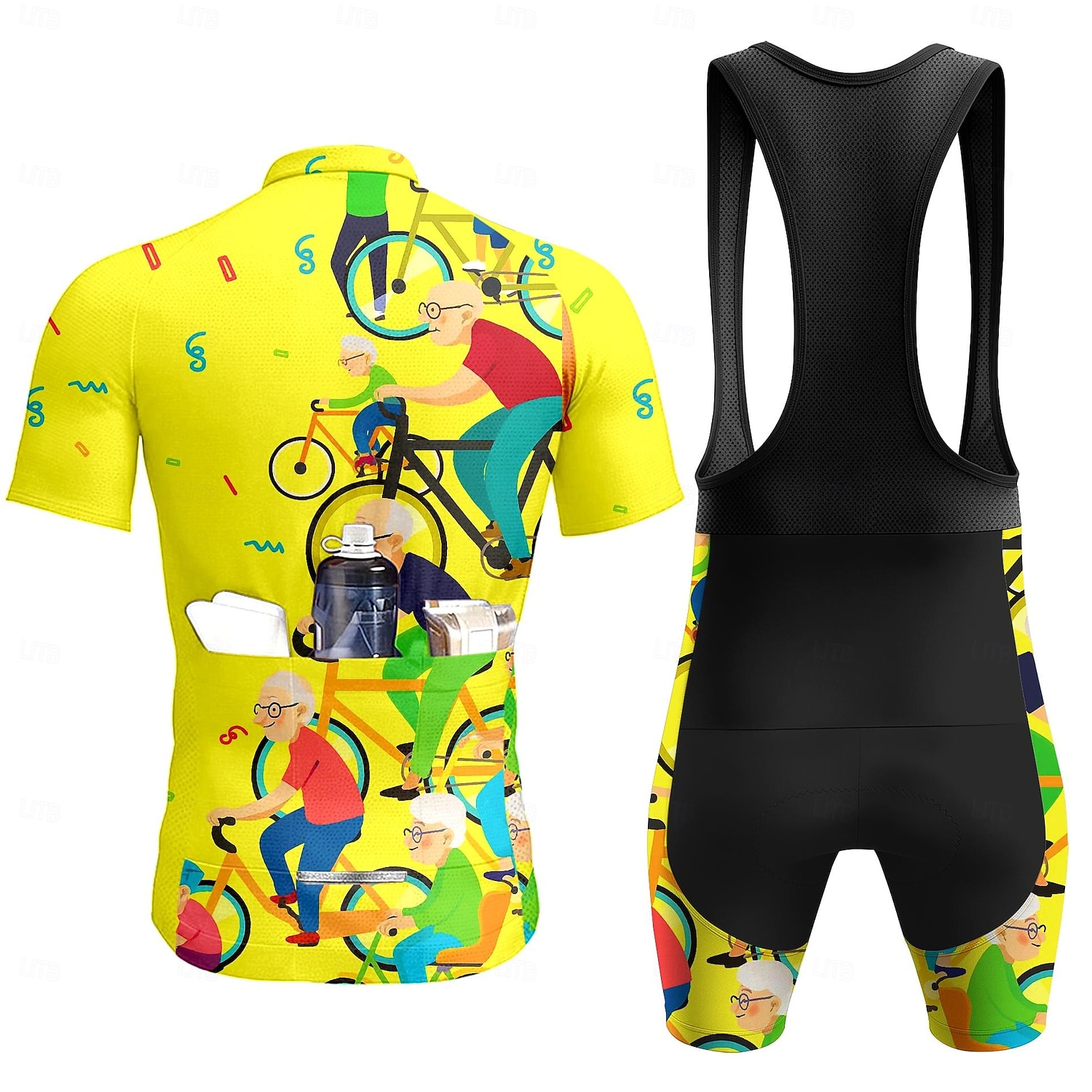 Ανδρικά Φανέλα ποδηλασίας Αθλητική φανέλα και σορτς ποδηλασίας Κοντομάνικο Ποδηλασία Βουνού Ποδηλασία Δρόμου Καλοκαίρι Άνοιξη Κίτρινο Πορτοκαλί Πράσινο του τριφυλλιού Κινούμενα σχέδια Γεωμετρικό 2026 - $49.99 –P2