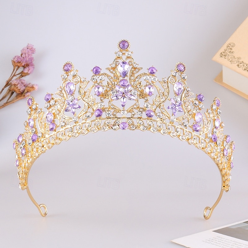 Crown Tiaras Hodepryd Legering Bryllup Bursdag Elegant søt stil Med Rhinsten Hodeplagg Hodeplagg 2026 - $17.49 –P11