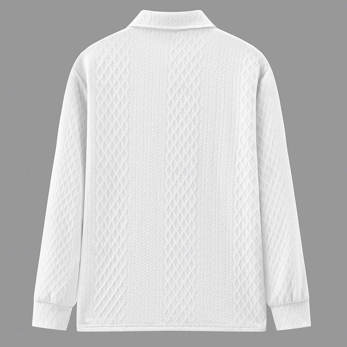 Voor heren Trui-sweatshirt Polo met rits Vakantie Straat Rits Lange mouw Modieus Basic Geometrisch Effen Mode Lente & Herfst Alle seizoenen Normale pasvorm Zwart Wit khaki Donkergrijs Trui-sweatshirt 2026 - $24.99 –P6