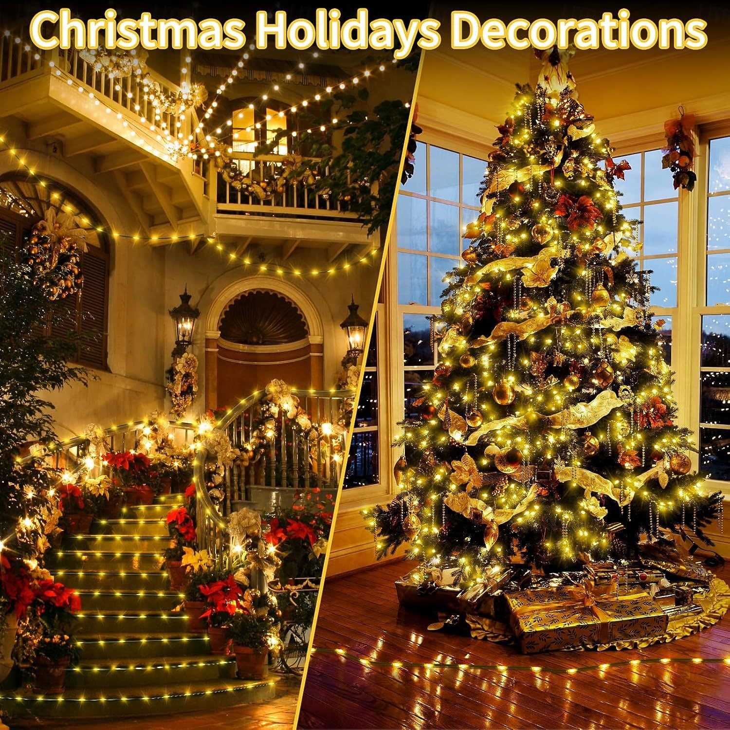 Tree Decorative Lights Fairy String Lights Green PVC Copper Wire Lights Indoor and Outdoor Waterproof Courtyard Party Festival Wedding Decoration 8 Functions Low Voltage Plug in 2026 - $14.49 –P1