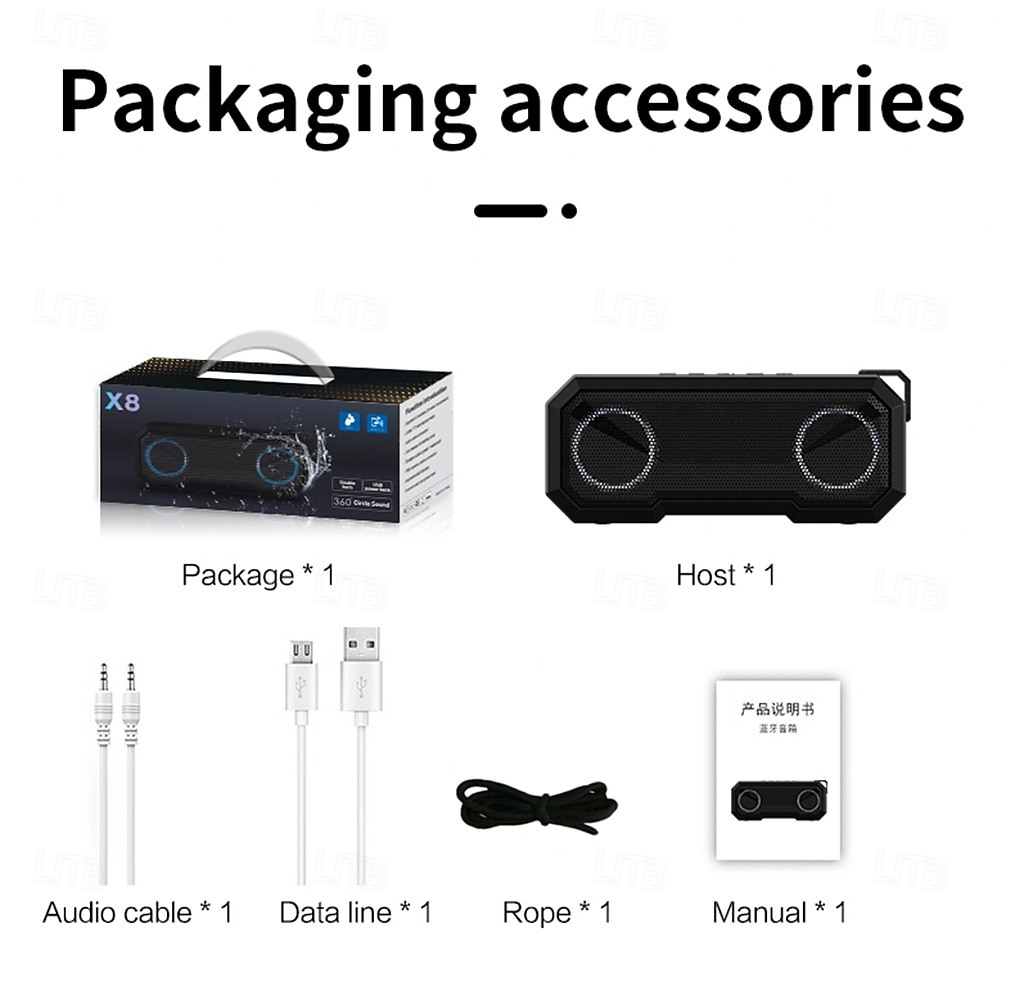 Portable Wireless Speaker High-power Subwoofer IPX6 Waterproof 7-color RGB Lighting and Dynamic Party Effects Long-lasting Battery Life Wireless Connection USB/SD/TF Card Input Valentine's Day Gift 2026 - $31.99 –P17