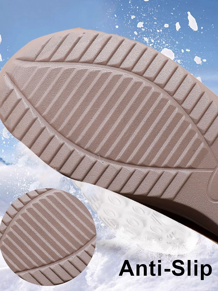 Women's Camel Warm Quilted Wide Fit Slip-On Winter Shoes – Anti-Slip Outdoor Walking Shoes for Snow Days, Travel, Commuting and Daily Wear 2026 - $26.99 –P4