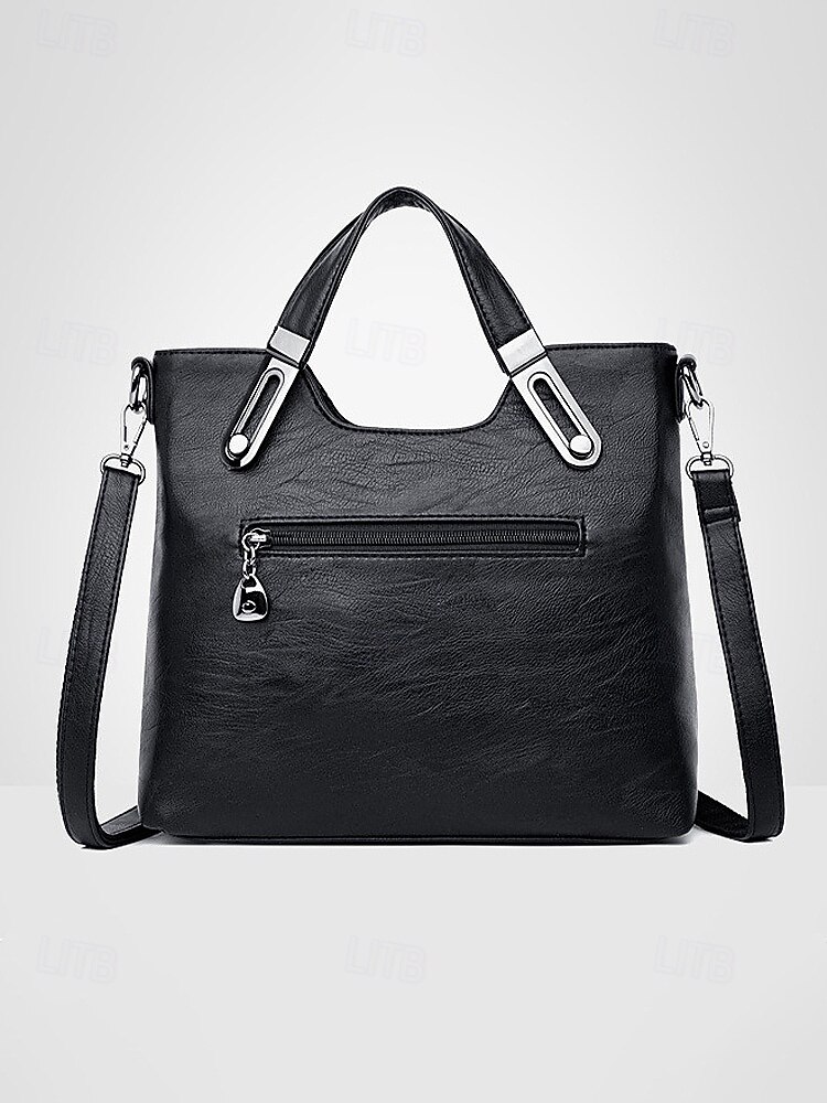 Handväska i konstläder för kvinnor – finns i flera färger, mångsidig design med flera bäralternativ, perfekt för både vardag och vardag. 2026 - $32.99 –P8