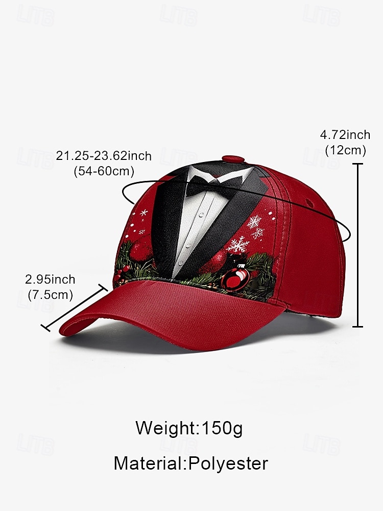Men's Christmas Tuxedo Cap - Polyester Material, Multi-Pattern Designs with Holiday Motifs, Perfect for Festive Parties, Casual Outings and Seasonal Celebrations 2026 - $14.99 –P4