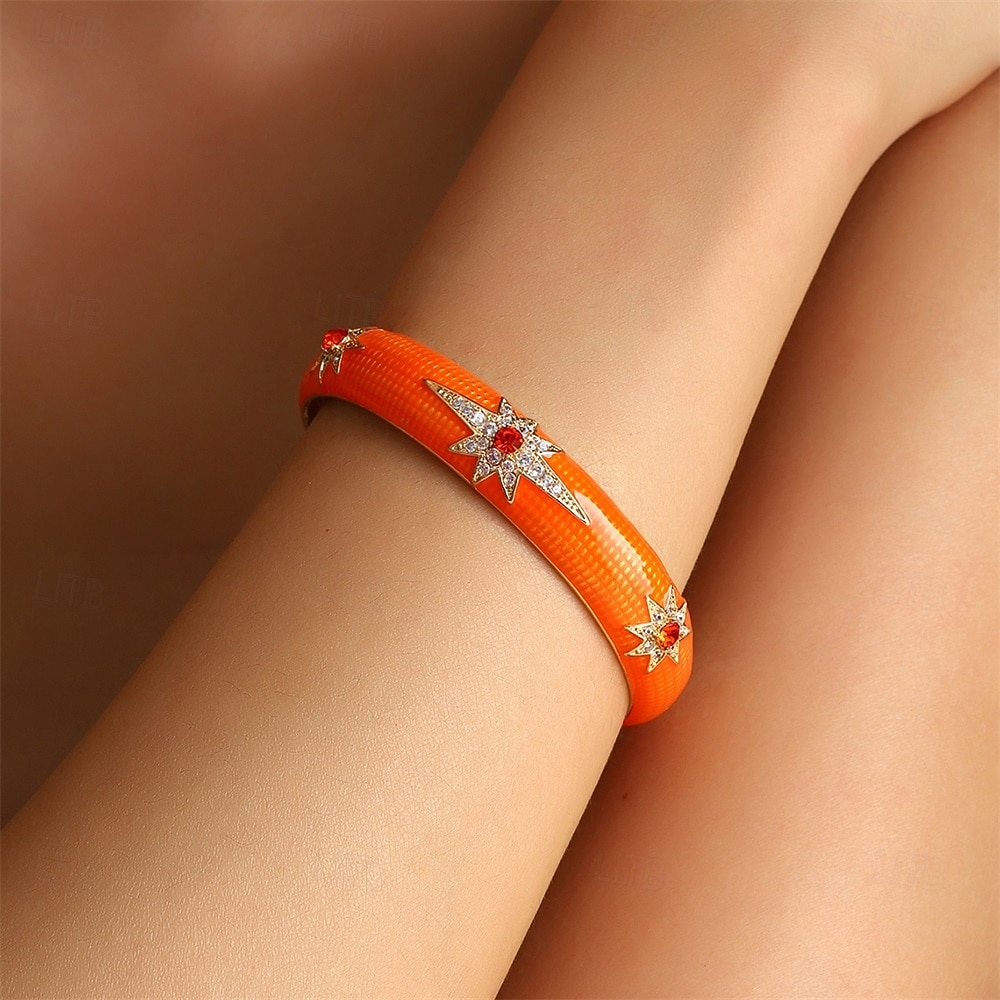 Zirkonium Klassisk Totem-serien Årgang Mote Personalisert Etnisk trendy Chrome Armbånd Smykker Svart / Hvit / Oransje Til Bryllup Fest Engasjement Skoleball 2026 - $17.49 –P7