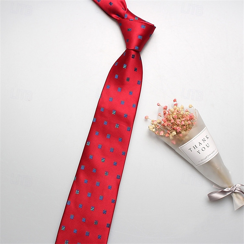 Homens Gravatas Gravata de Natal Moda Clássico Contemporâneo Moderno Padrão Floco de Neve Natal Festas & Noite de 2025 por $8.49 –P5