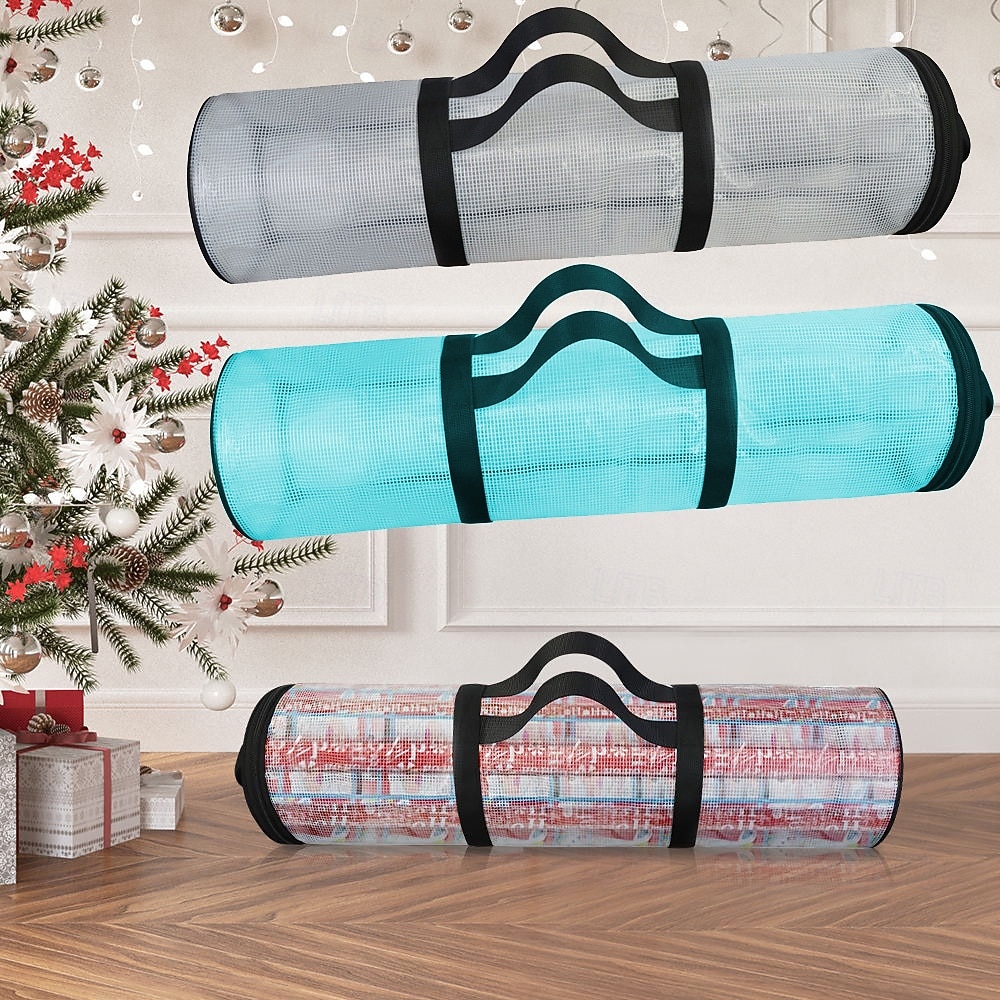 Boîte de rangement transparente en PVC robuste avec poignée - grande capacité, résistante aux déchirures &Conception facile à transporter pour Noël, Halloween, les anniversaires, les fêtes, idéale de 2026 ? $19.99 –P1