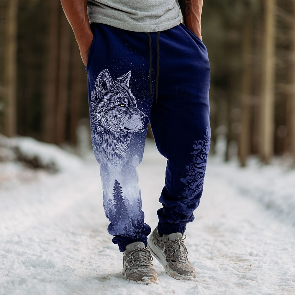 Per uomo Animale Lupo Arte celtica Pantaloni da tuta Joggers Pantaloni Misura del girovita medio Vita elastica con coulisse Vintage Retrò All'aperto Campeggio & Escursionismo Caccia Pantaloni del 2026 a $14.99 –P4