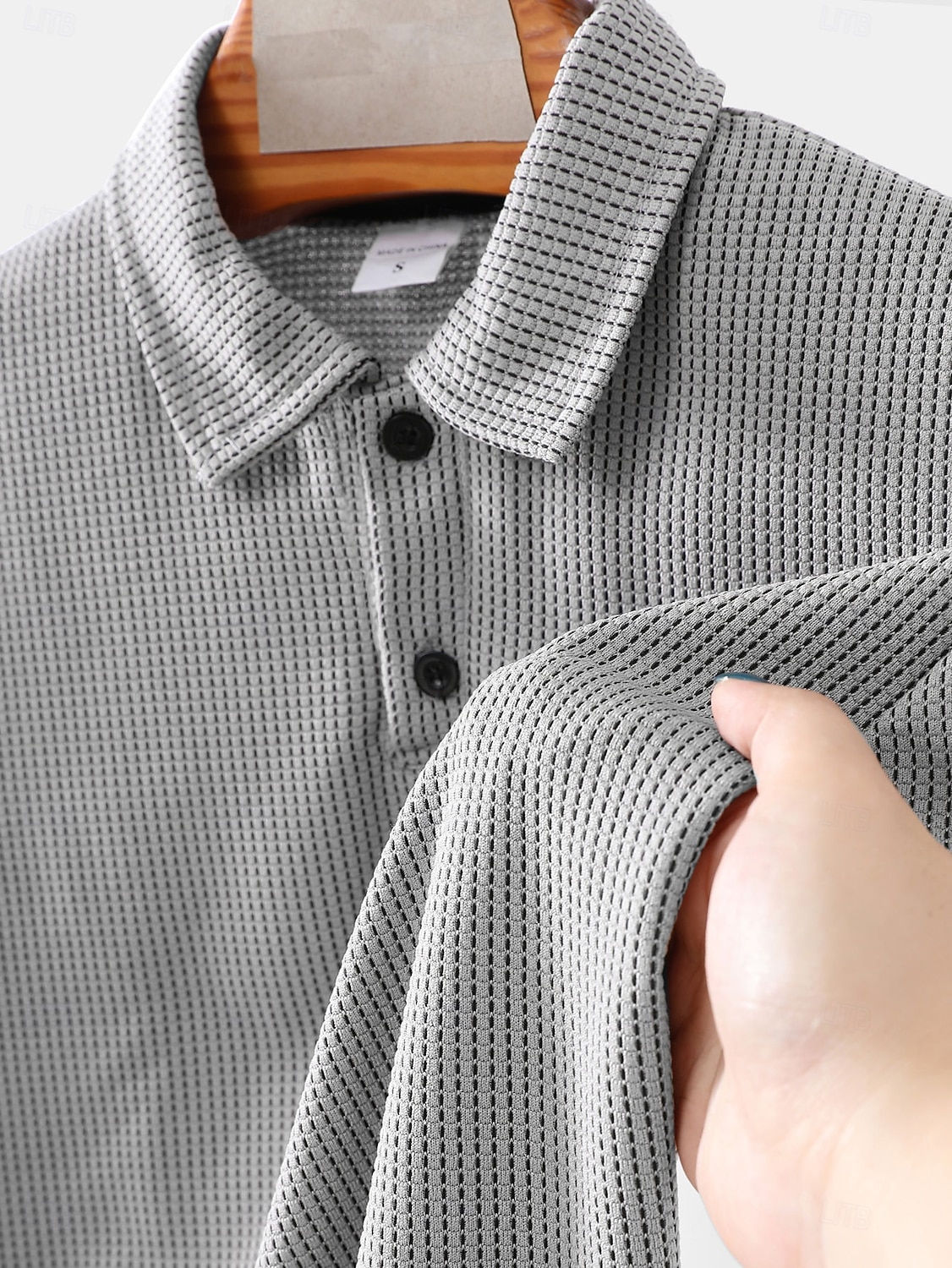 Men's Waffle Polo Shirts Textured Casual Sports Lapel Ribbed Polo Collar Short Sleeve Fashion Basic Plain Classic Plain Summer Spring Regular Fit White Waffle Polo Shirts 2026 - $20.99 –P5