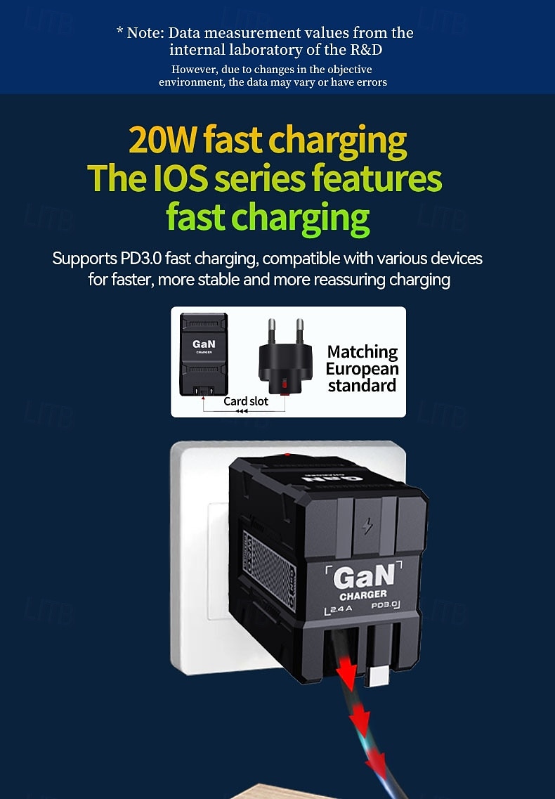 מטען אולטרה מהיר של גן 120 וואט PD3.0 סוג C תאורה כפולה יציאת O כבל נשלף טלפון נייד מחשב נייד טעינה מהירה 2025 - $21.99 –P5