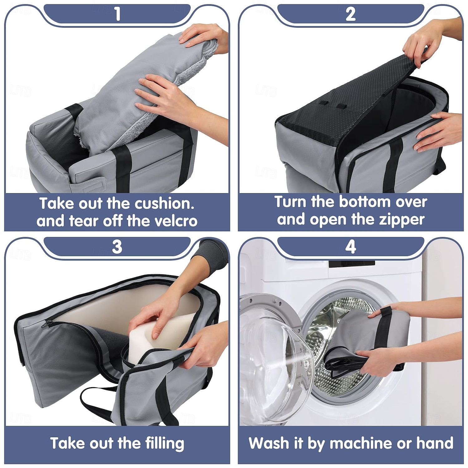 koiran turvaistuin, koiran turvaistuin pienille koirille, kannettava lemmikkien turvaistuin pennulle, keskikonsoli koiran turvaistuin turvallisella hihnalla, säilytystaskut, pehmeä tyyny 2026 - $167.99 –P6