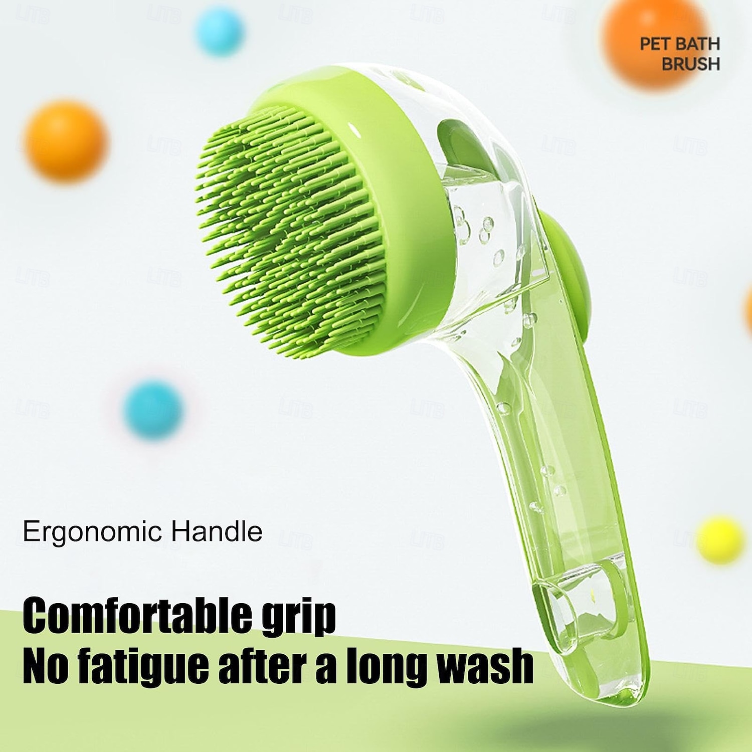 Escova de banho para cães com dispensador de sabonete, escova de massagem para shampoo com cabo longo para uso no chuveiro e limpeza diária. de 2026 por $9.49 –P1