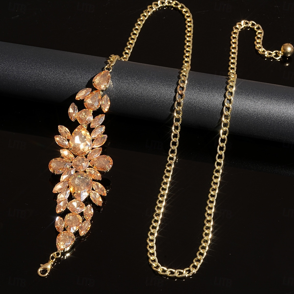 Cadena de cintura con cristales de estrás para mujer: un accesorio dorado brillante para fiestas elegantes de Año Nuevo y bailes. &eventos de baile formales 2026 - $11.99 –P3