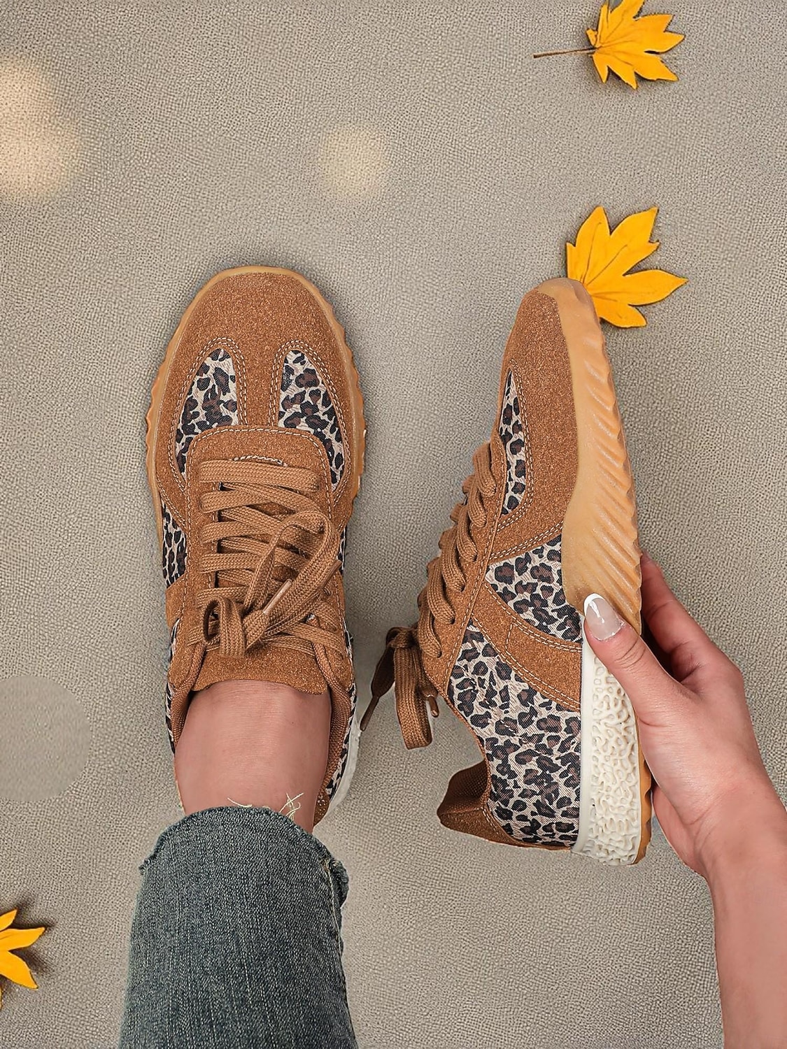 Laufschuhe für Damen mit Leopardenmuster – leichte Sportschuhe zum Spazierengehen, Reisen und für den Alltag. 2026 - $46.99 –P3