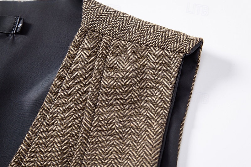 Retro Vintage Roaring 20s 1920s Vest The Great Gatsby Gangster Fancy Dress Men's Halloween Carnival Masquerade Party & Evening Adults' Vest 2026 - $32.99 –P17