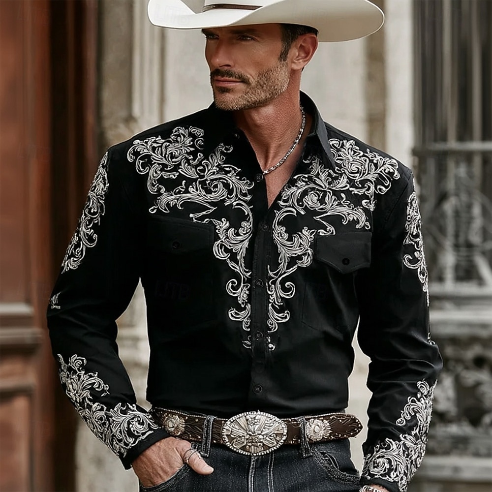 Per uomo Paisley Stampa Floreale Etnico Camicia Camicia Western Camicia da cowboy Manica Lunga Vintage Retrò Casuale All'aperto Abbigliamento da lavoro Primavera Autunno Collo ripiegato Due tasche del 2026 a $27.99 –P1