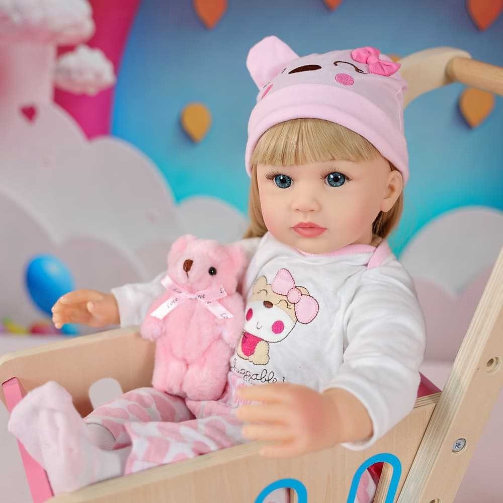 Reborn Baby Dolls - 22 Inch Soft Body Realistic Baby Doll Girl Lovely Awake Blond Hair Girl Bebe Reborn de Silicona Real Life Baby Dolls with Gift Box for Kids Age 3 Collectors Christmas Gift 2025 - $166.99 –P3