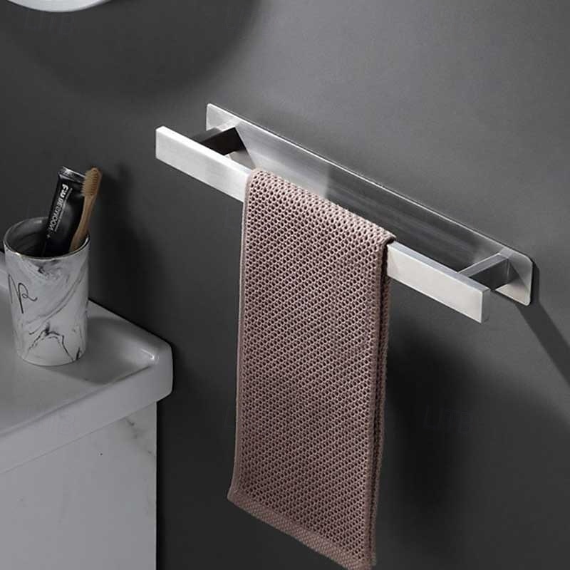 törölközőtartó, erősen öntapadó fekete törölközőtartó rozsdamentes acél falra szerelhető 2025 - $44.99 –P8