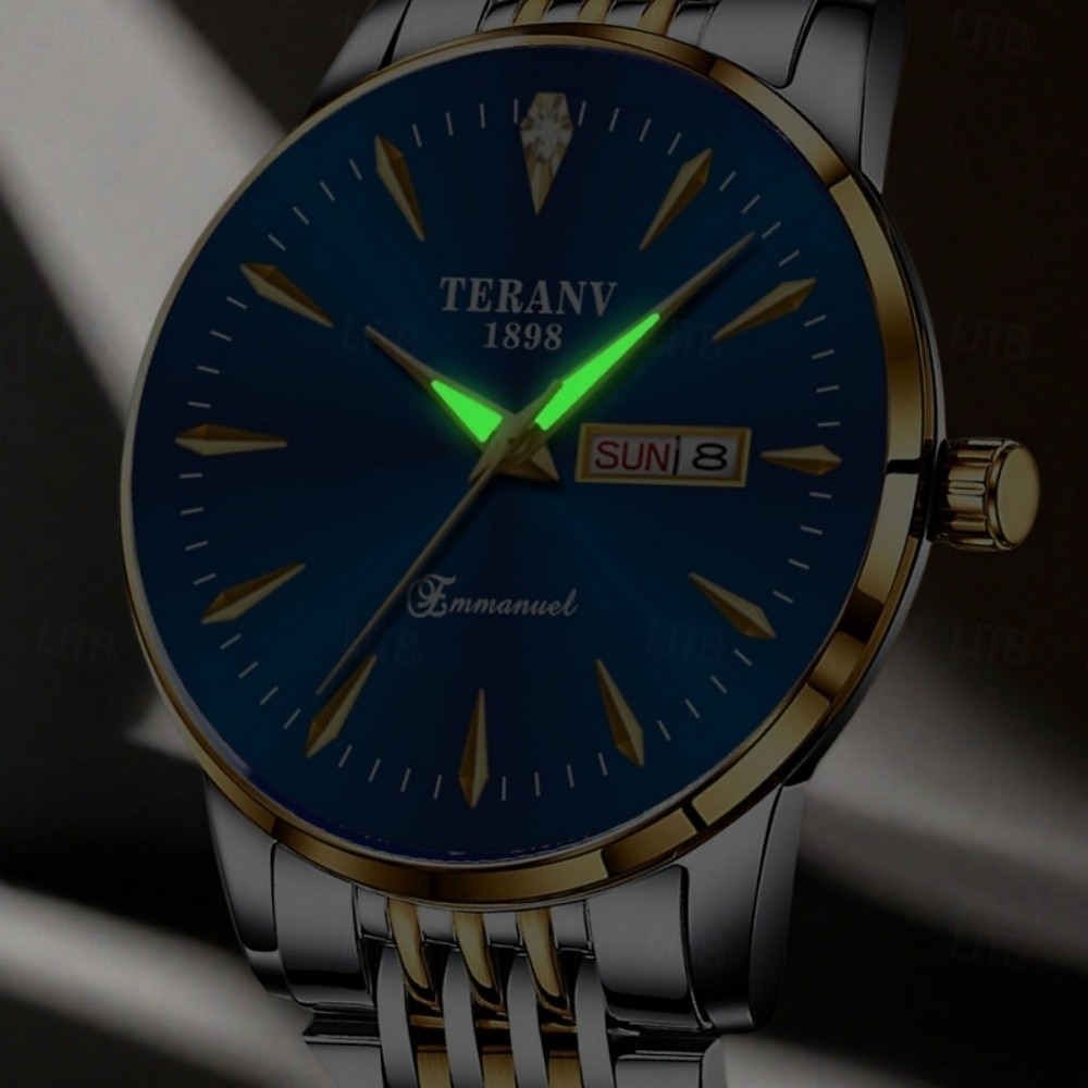 Geavanceerd herenhorloge modieuze heren quartz horloge modieuze kalender fluorescerende wijzerplaat het beste cadeau voor mannen 2026 - $25.99 –P8