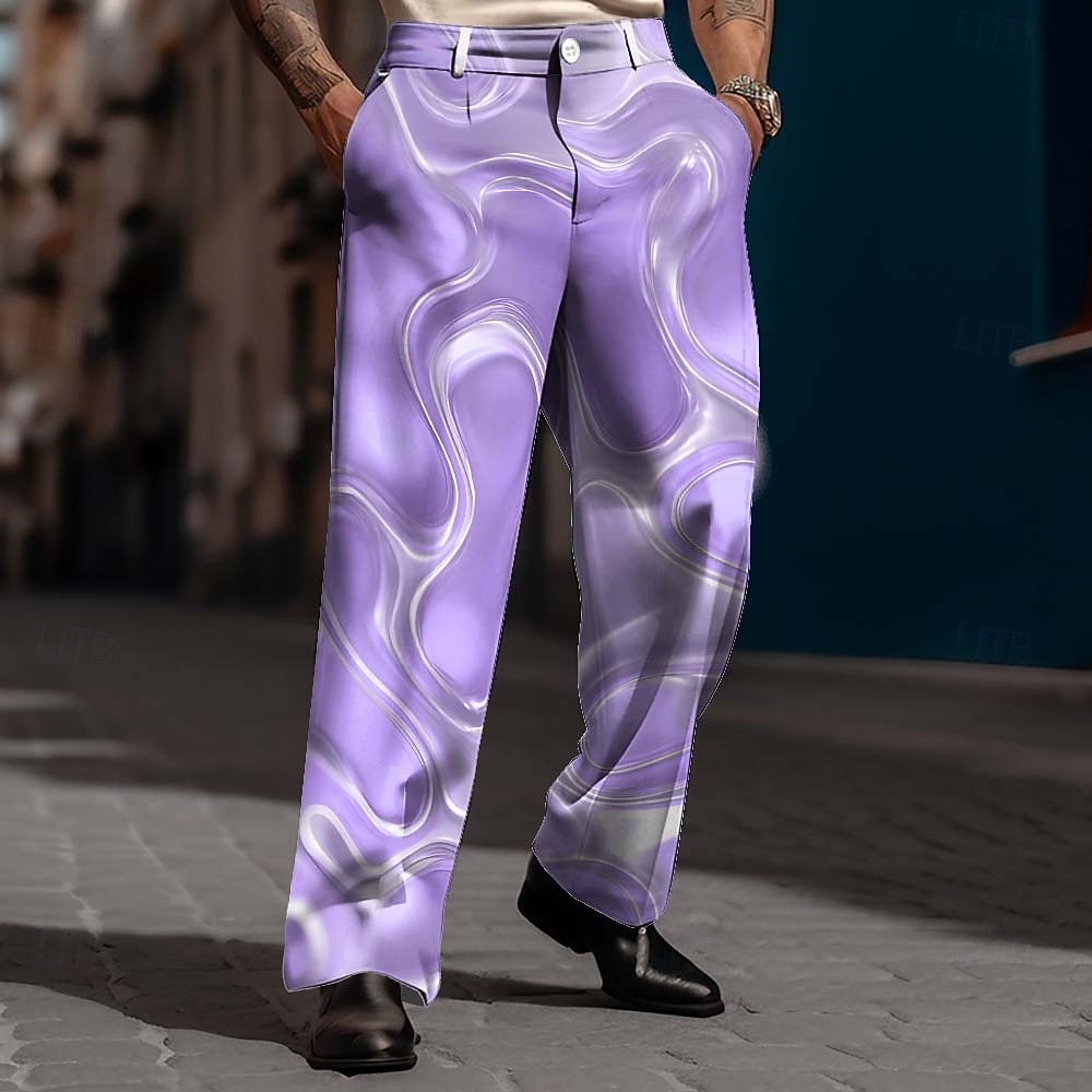 Per uomo Geometrico Marmo Arte astratta Pantaloni Pantaloni Eleganti Pantaloni da Abito Misura del girovita medio Moda Casual All'aperto Abbigliamento Quotidiano Pantaloni eleganti con vestibilit del 2026 a $31.99 –P2