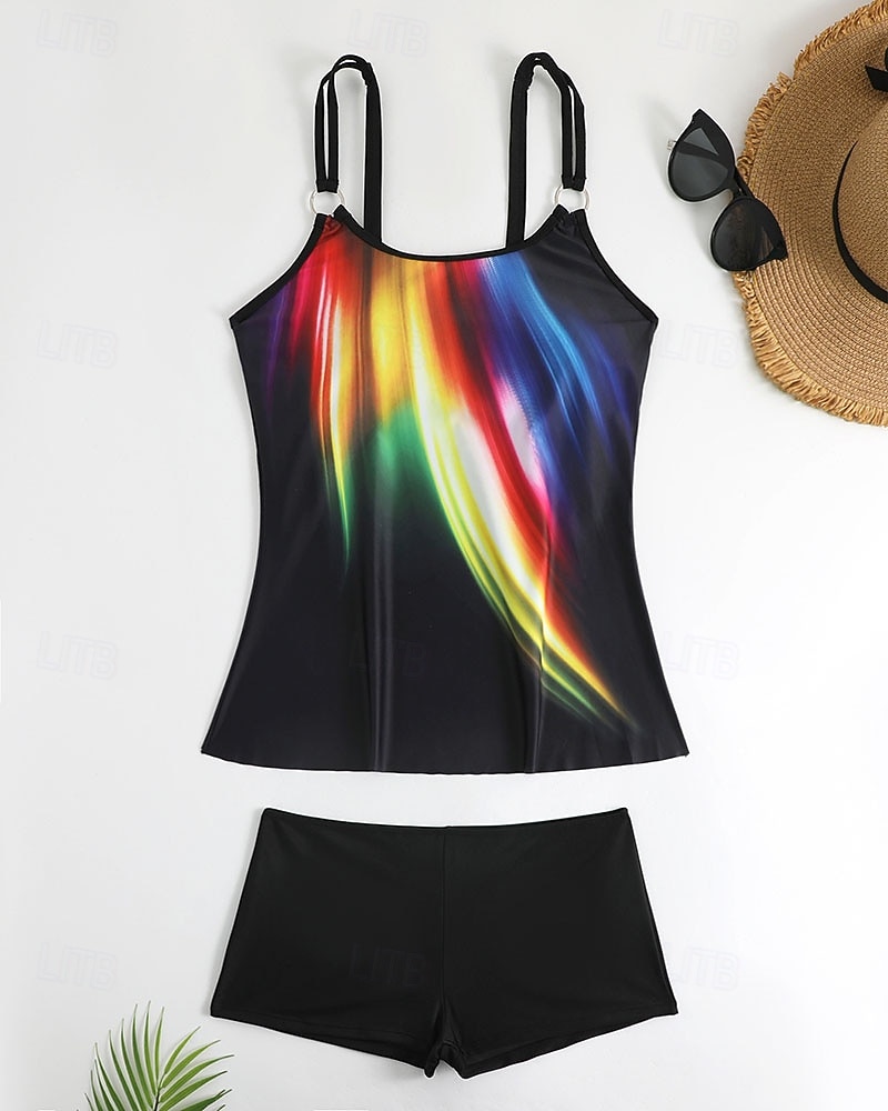 Femmes Maillots de Bain 2 pièces Shorts Maillot de bain Dos nu Vacances Tenues de plage Fleuri Graphique Col rond Sans manches Maillots de bain de 2026 ? $28.99 –P4