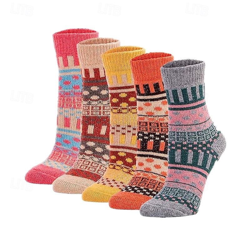 Wollen Sokken voor Vrouwen Valentijnsdag Cadeaus voor Moeder Vrouwen Haar Sinterklaas Cadeaus Bot Warm Zachte Crew Sok voor Winter Wandelen 2026 - $13.99 –P3