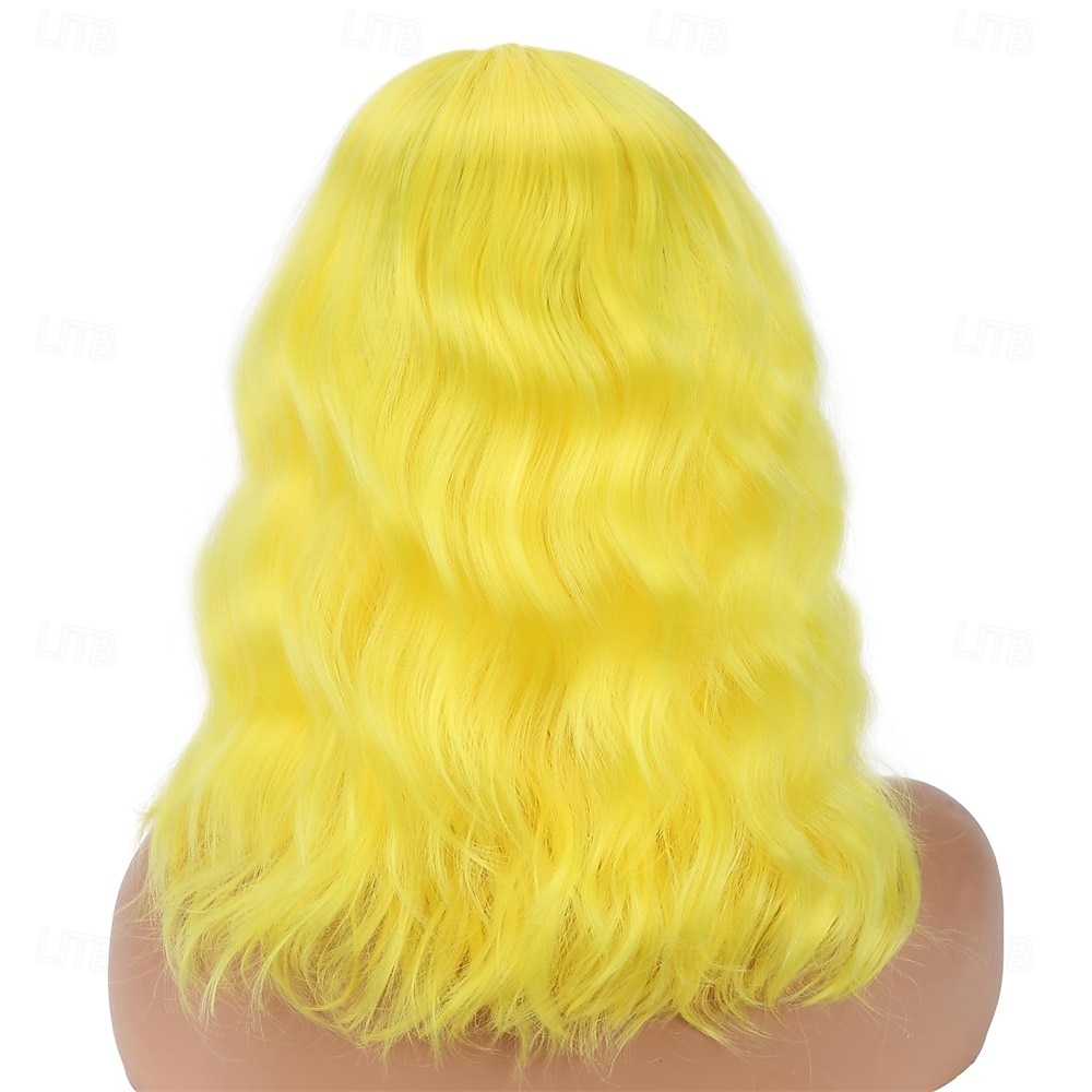 Carnival-peruukki 2026 Vaaleanpunainen Punainen Sininen Kihara Lyhyt Synteettinen festivaaliperuukki Mardi Gras Paraati Cosplay-asun hiukset varten Naisten 2026 - $21.99 –P2