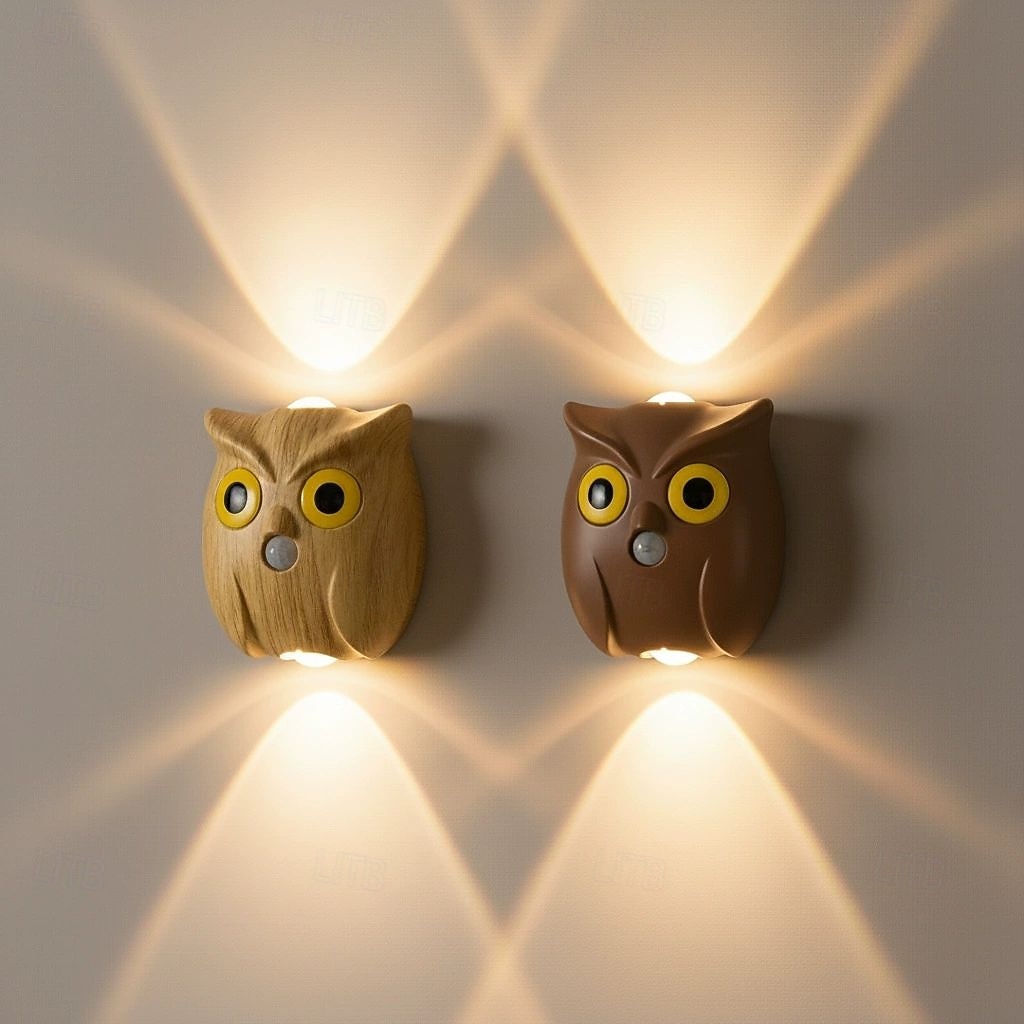 Lumină de Noapte cu Senzor de Corp Lampă de Perete Creativă cu Bufniță Reîncărcabilă USB Fără Necesitatea Cablării Dimming Iluminat pentru Acasă în Living Coridor Dormitor Dulap 2026 - $30.99 –P3