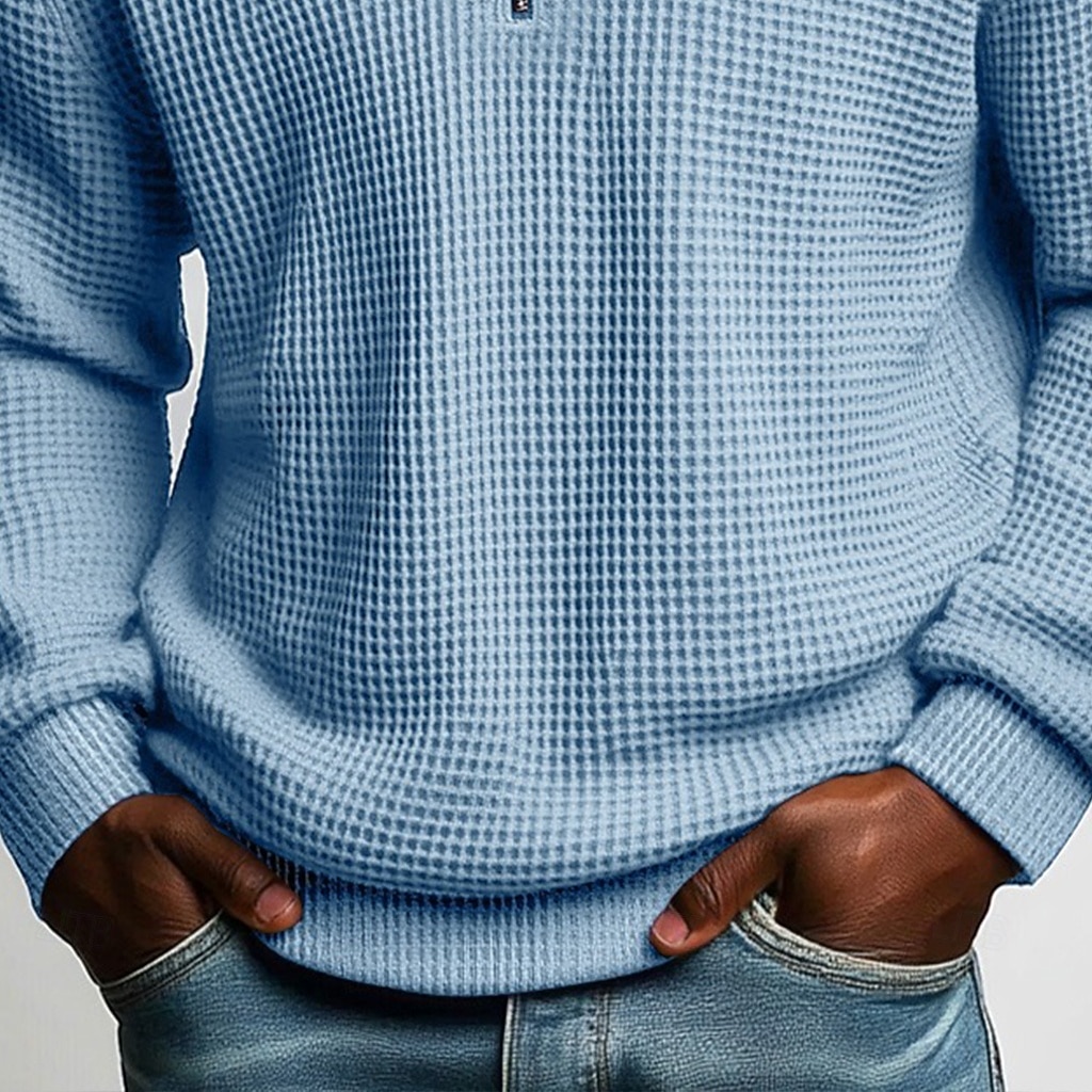 Hombre Camisetas polo con diseño de gofre Calle Casual Cuello Vuelto Manga Larga Moda Ocio Bloque de color Cerrar Retazos Otoño Primavera & Otoño Todas las Temporadas Ajuste regular Azul Púrpura 2026 - $25.99 –P3