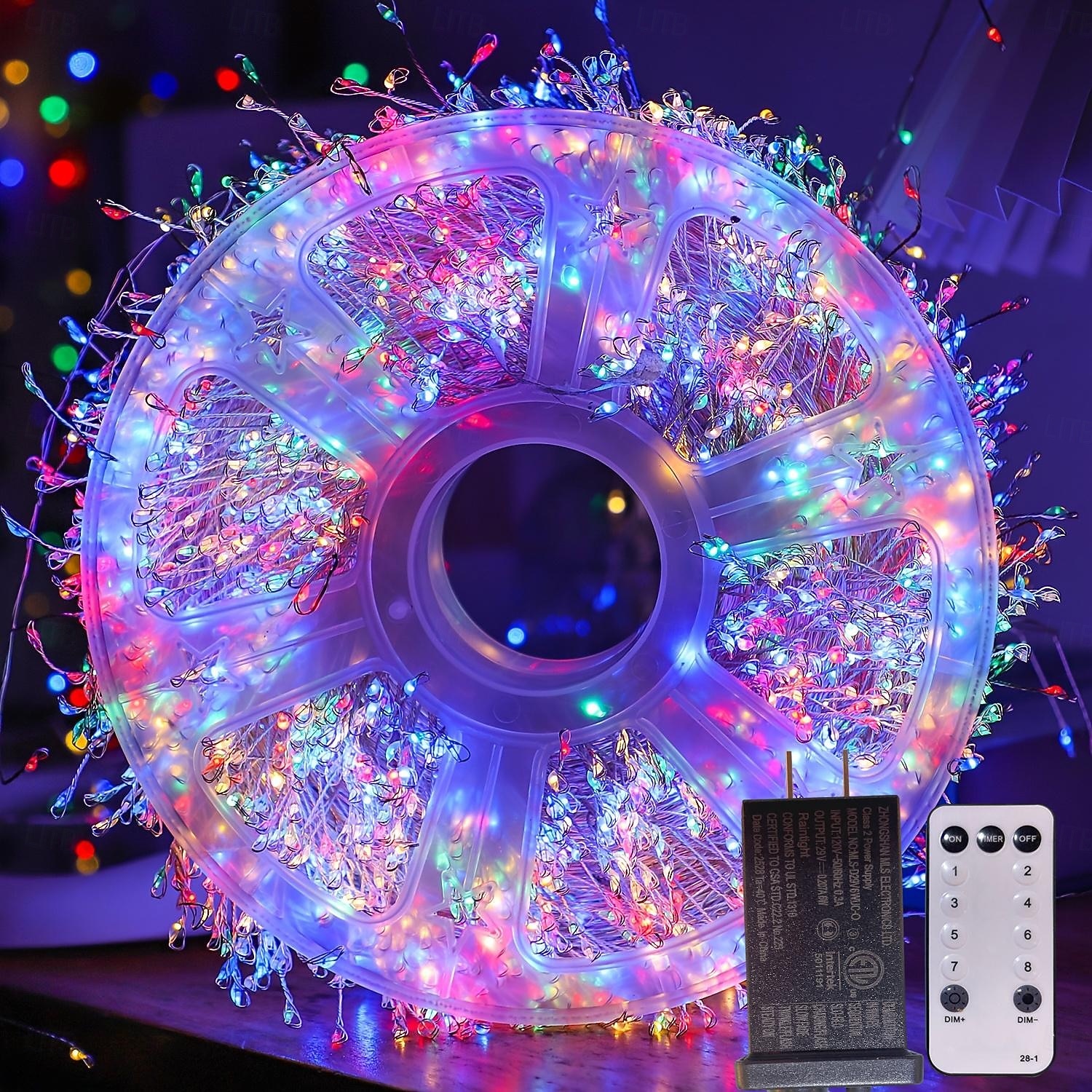 חג המולד זיקוק חוט נחושת מחרוזת אורות פיות מחרוזת אורות 8 פונקציות טיימר שלט רחוק מתח נמוך תקע בטיחות פסטיבל מסיבת חתונה אווירת תאורה דקורטיבית אביזרים 10/15/30/50 מטר 2025 - $20.99 –P3