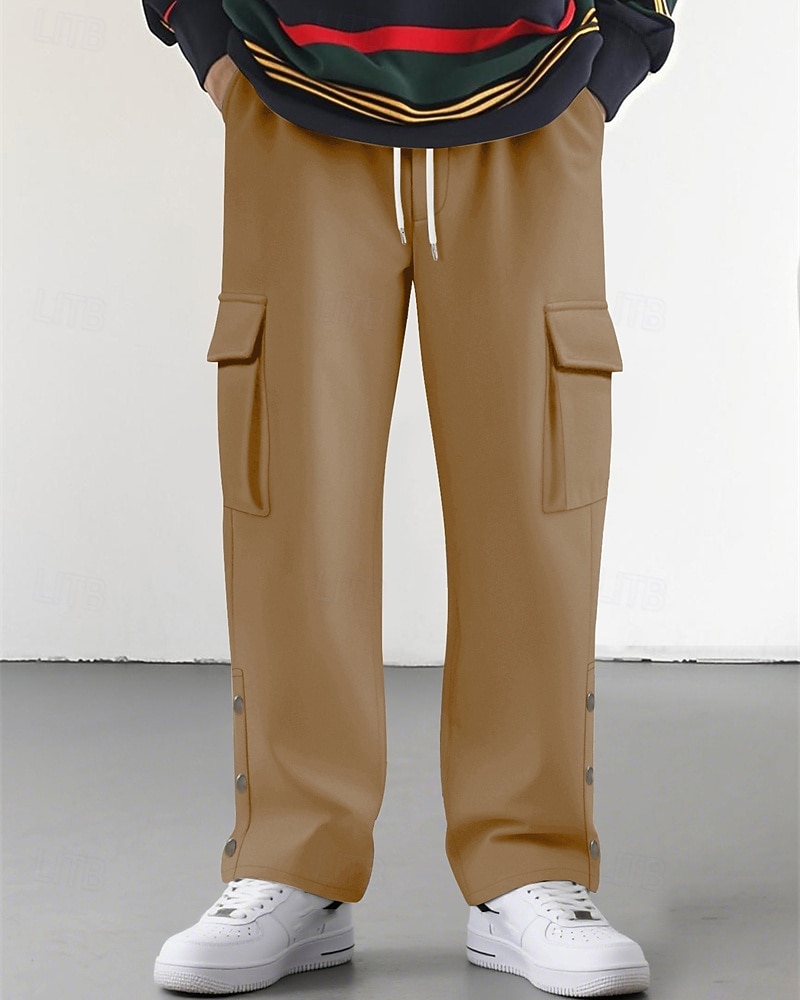 Homme Jogging Cargo Joggings Pantalons Cordon de serrage Avec Poches Taille Élastique Uni Confort Quotidien Sport en Plein Air Mode Occasionnel Kaki Micro-Élastique de 2026 ? $28.99 –P9