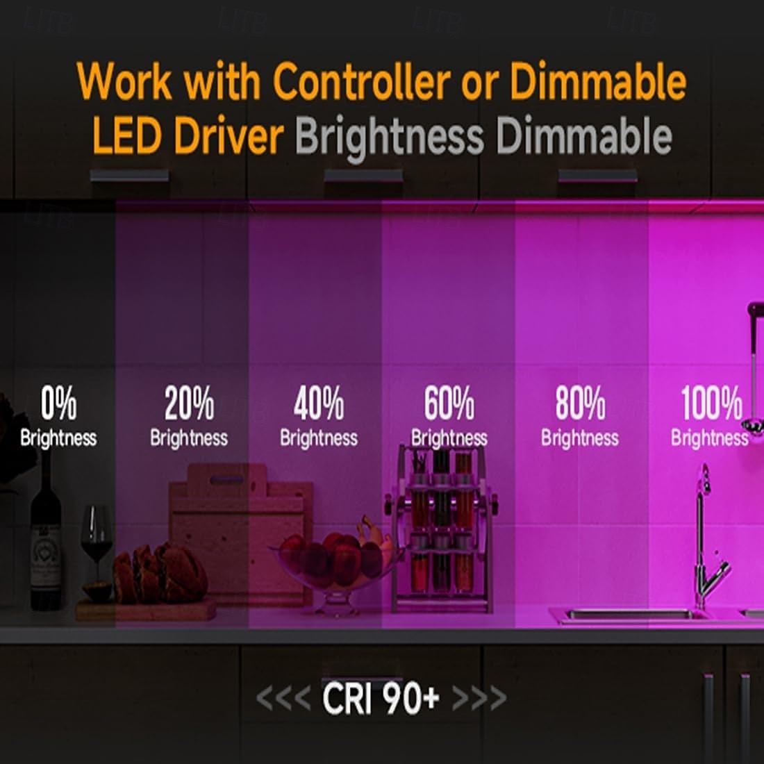 2025年 fcob cob ledストリップ 5mm幅 超狭幅 フレキシブル 高密度 均一光 16.4フィート DC24V 複数色あり CRI 90 調光可能 LEDリボン 家庭用室内装飾用 (コントローラーやアダプターは付属しません)  コレクション – $32.99 –P3