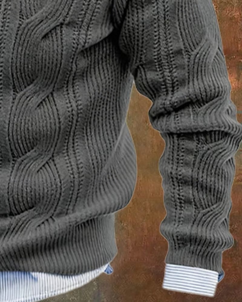 Homens Suéter Pulôver suéter Suéter de malha Estriado Tricotar Tops regulares Tricotado Côr Sólida Decote V Moda Roupa de rua Casual Roupa Diária Roupa Outono Inverno Preto Branco M L XL de 2026 por $37.99 –P4