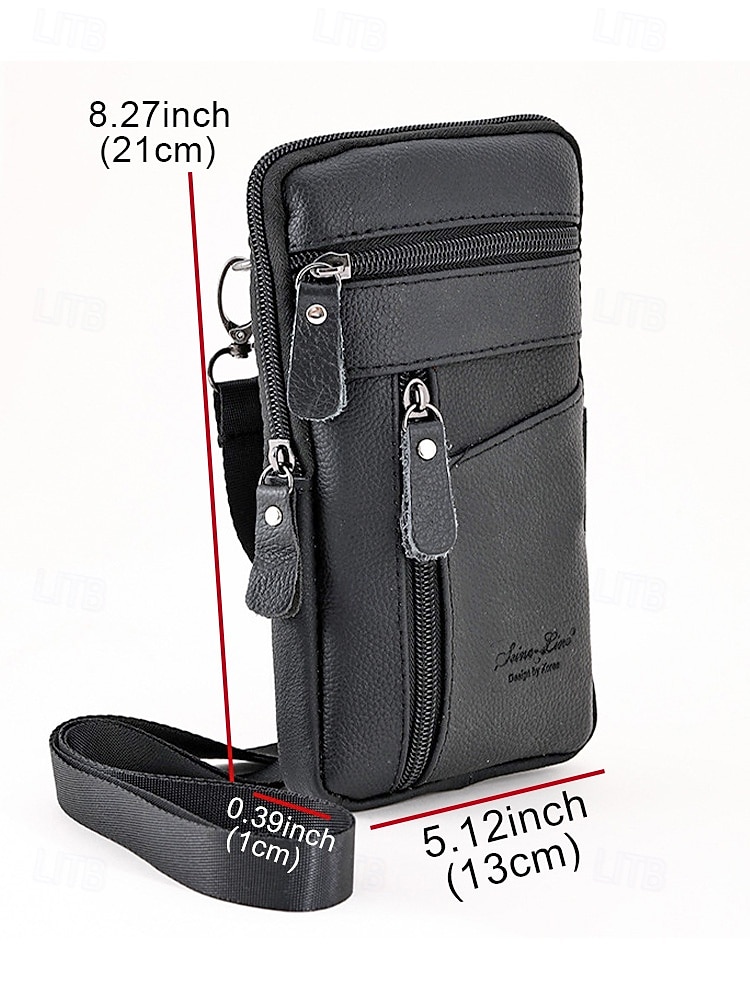 2026年 メンズ本革クロスボディ＆ウエストバッグ - 多用途、スタイリッシュなデザイン、耐久性、日常使いや旅行に最適な複数のカラー  コレクション – $11.99 –P11