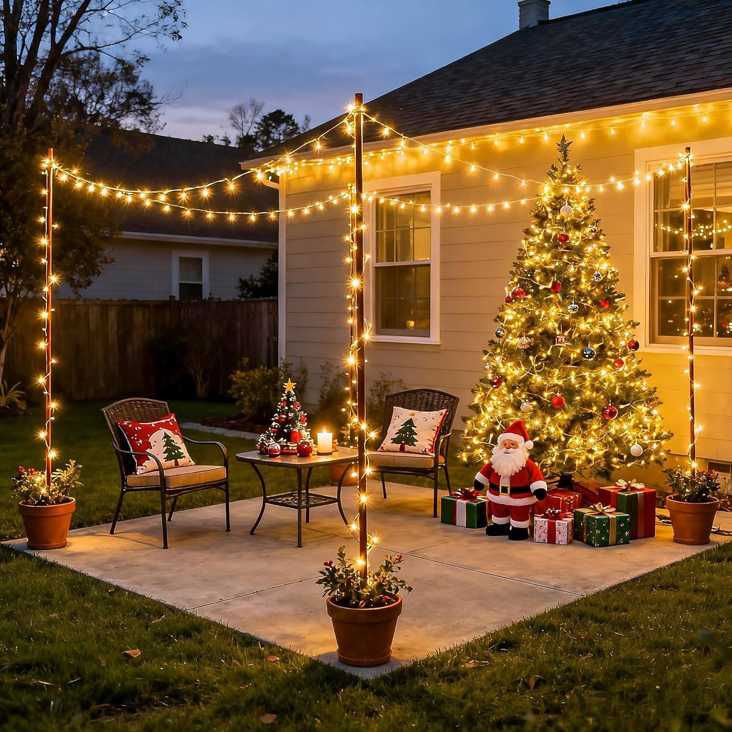 Christmas Tree Decorative String Lights Fairy String Lights 8 Function Low Voltage Safety Plug in Holiday Wedding Party Atmosphere Decorative Lights Props 10/20/30/50/100 meters 2025 - $14.49 –P11